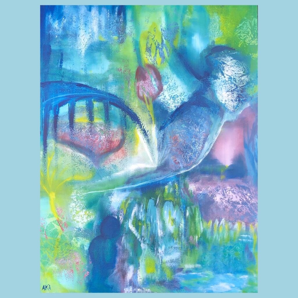 Et skifte - når du beveger deg over broen som maleriet viser.