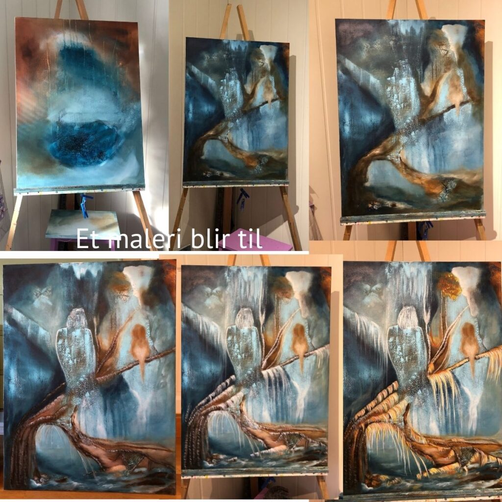 En kreativ reise i hvordan et maleri blir til